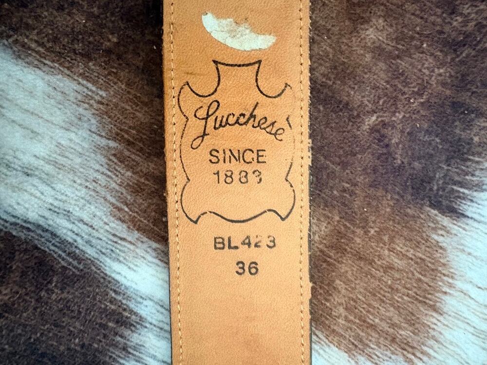 Lucchese Leather Belt size 36 NO BUCKLE INCLUDED